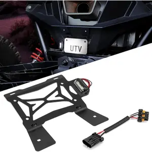 UTV Led Lighted License Plate Frames Mount Holder Compatible with Fits Polaris RZR Pro XP/Turbo R/Pro S & 4-Seater Models 2020-2026