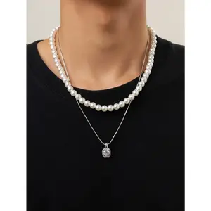 Men's artificial pearl jewelry and pendant artificial pearl jewelry
