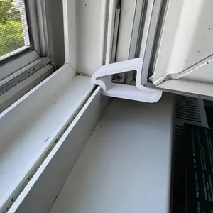 Window Stopper - Durable Plastic Door Stopper with Easy-Install Design, Prevents Sliding Down, Secure Window Hold for Home & Office, White, Window Stopper for Door, Door Stopper, Minimalist Design, Sturdy Construction