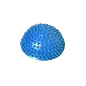 Half Balance Training Ball - Small PVC Semi-Round Stability Trainer with Textured Surface for Core Workouts, Foot Massage, Balance & Coordination Exercises  | Blue