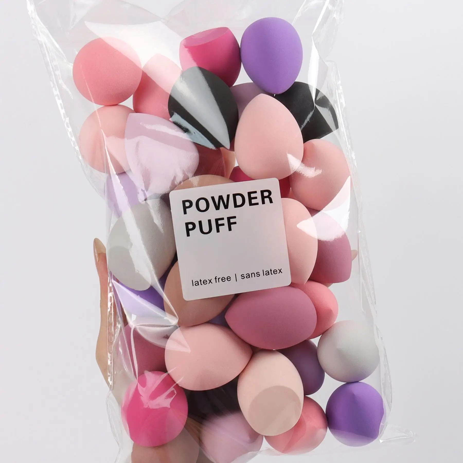 6-12-24-36-60 Medium Beauty Sponges, Random Colors & Shapes, Foundation Makeup Sponge for Liquid Cream Powder, Latex-Free, All Skin Types