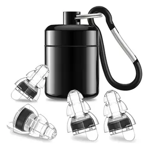 Durable Music Earplugs, Noise-Isolating Liquid Silicone Filter Earplugs, Flight Earplugs with Waterproof Storage Case, Convenient and Long-Lasting