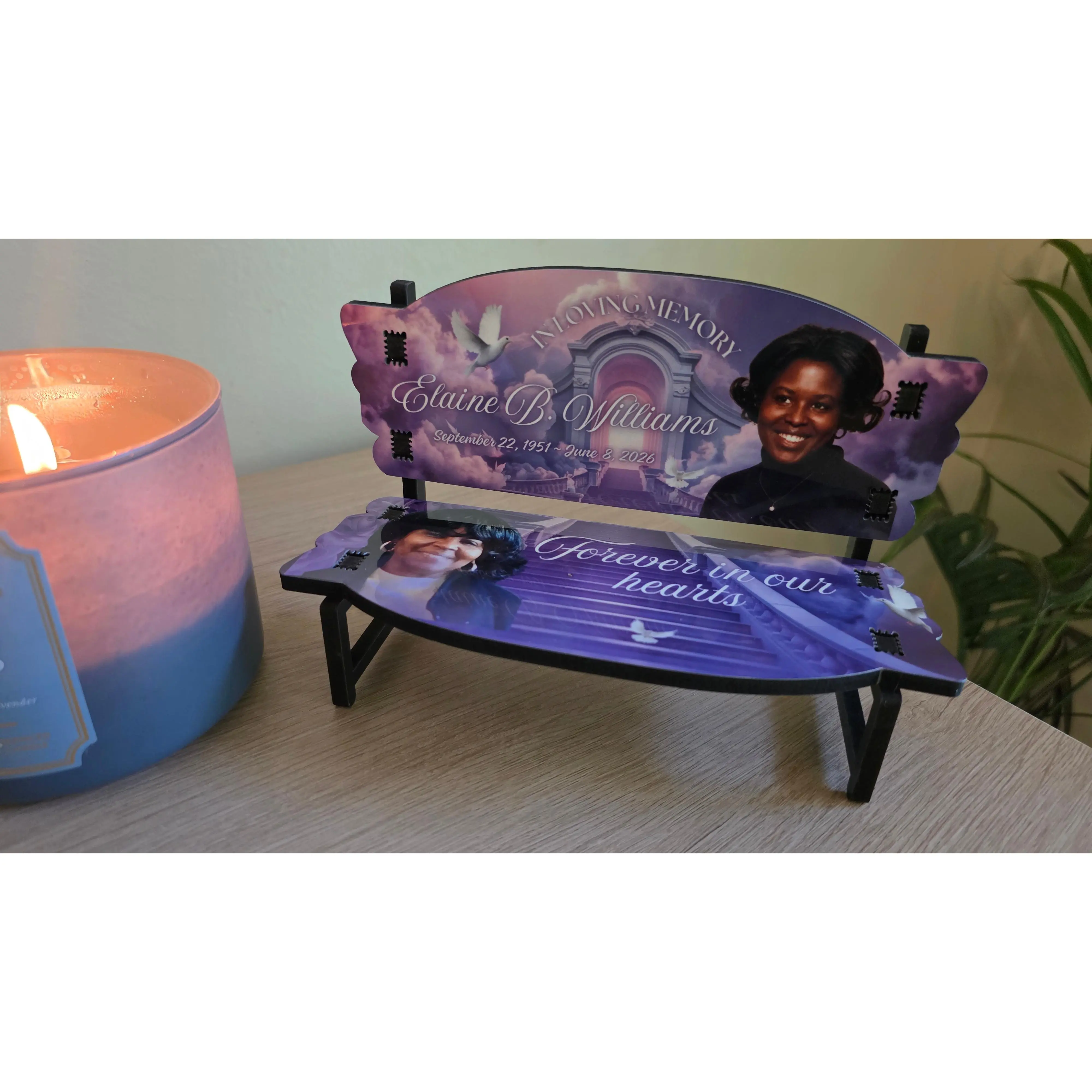 Personalized Memorial Keepsake Bench Plaque, Home Decor Sign for Gifting, Gift