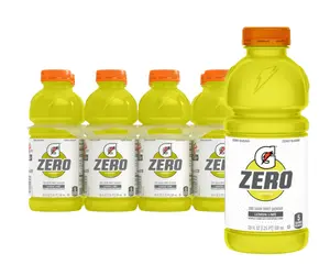 Gatorade Zero Sugar Thirst Quencher Sports Drinks, Lemon-Lime, 20 Ounce Bottles (Pack of 8)