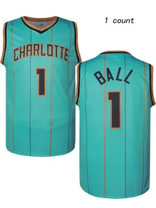 Charlotte Ramzy #1 Men's Basketball Jersey, Comfortable Loose Fit, Perfect for Daily Wear, Stylish Sports Apparel for All Seasons, Basketball Shirt