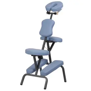 Zenstyle Portable Adjustable Massage Chair Spa Salon Massage Tattoo PU Leather Blue