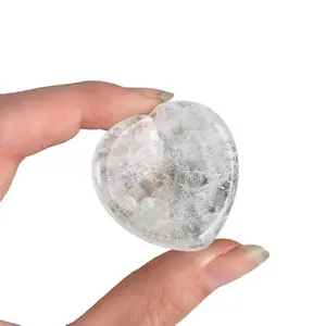 3count Crystal Heart Love Thumb Worry Stone Reiki Mineral Facial Scraping Tool Mini Massage Home Ornament