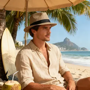 Breathable Linen Fedora Hats for Men Women Lightweight Panama Sun Hat with Black Ribbon Band for Summer Outdoor,summervibes