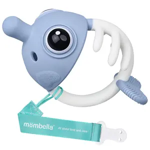 Mombella 3-in-1 Clownfish Soothing Pop Fidget Baby Sensory Teether Toy for Teething Relief Set Pacifier Infant Newborn Care Fun & Functional Design with No Drop Strap