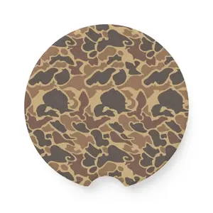 Everything Duck Camo Soapstone Car Coaster - Coaster with Duck Camouflage Design | Hunting Season | Hunter Accessories | Camouflage Style