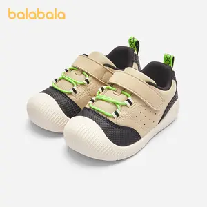 Balabala toddler shoes for babies and children, boys and girls shoes 2025 new outdoor shoes non-slip breathable anti-collision toe protection Velcro easy to put on and take off barefoot
