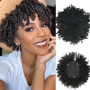 IVROSEHAIR 6 Inch Dreadlock Hair Topper With Clips Short Braided Synthetic Dreadlock Topper For Women Daily Use