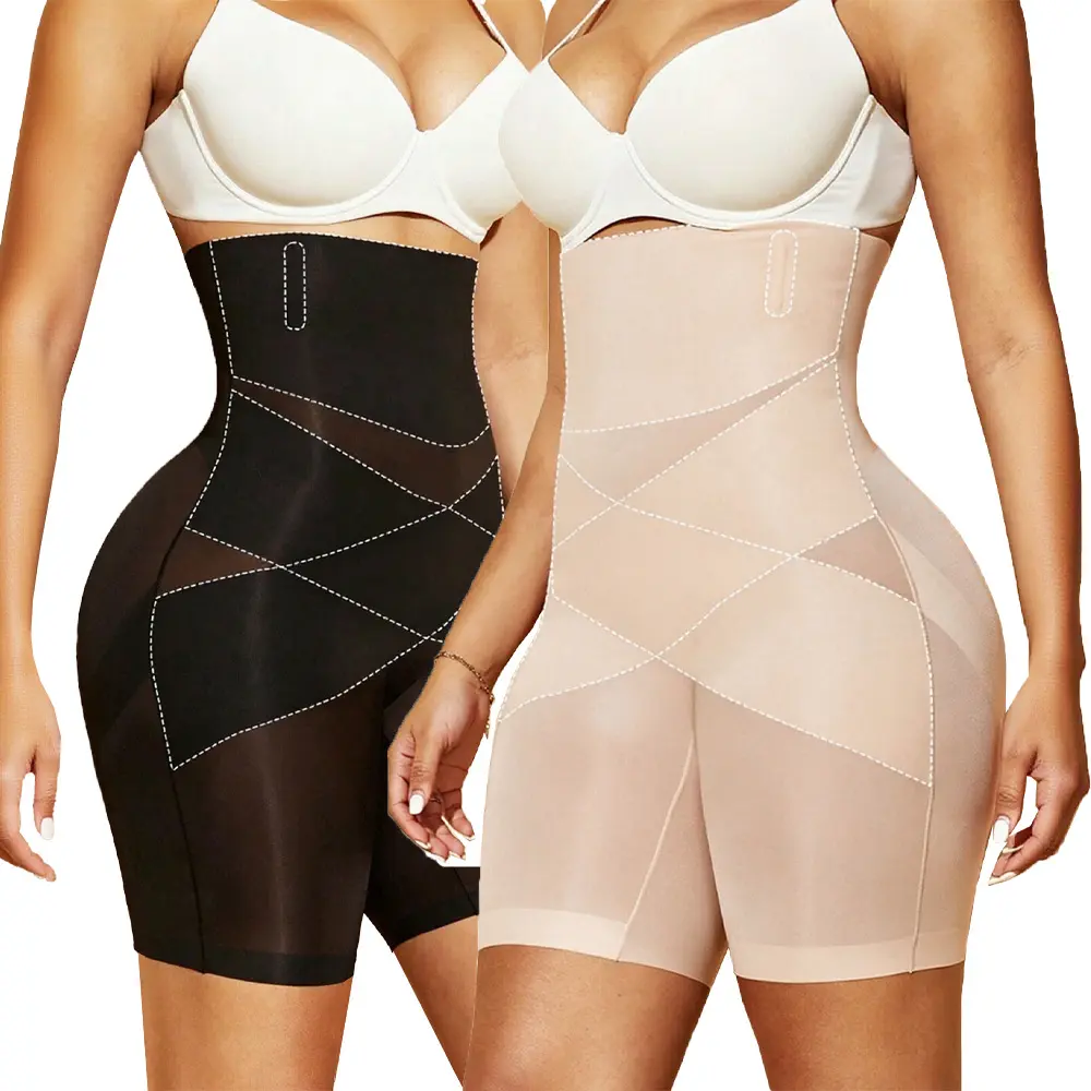 2PCS Tummy Control Shapewear Shorts for Women Butt Lifting Body Shaper Shorts High Waisted Seamless Thigh Slimming Short Underwear Body shaper Shapewear Women