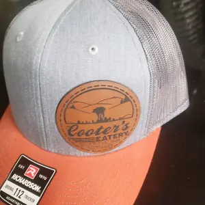 Richardson 112 hat with laser engraved leather patch