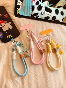 Pastel Cloud and Star Keychain - Multifunctional wristband and keychain in soft pastel shades (pink, blue, yellow) - Cute accessory for women’s and teen handbags, the perfect gift - Everyday essential, phone charm