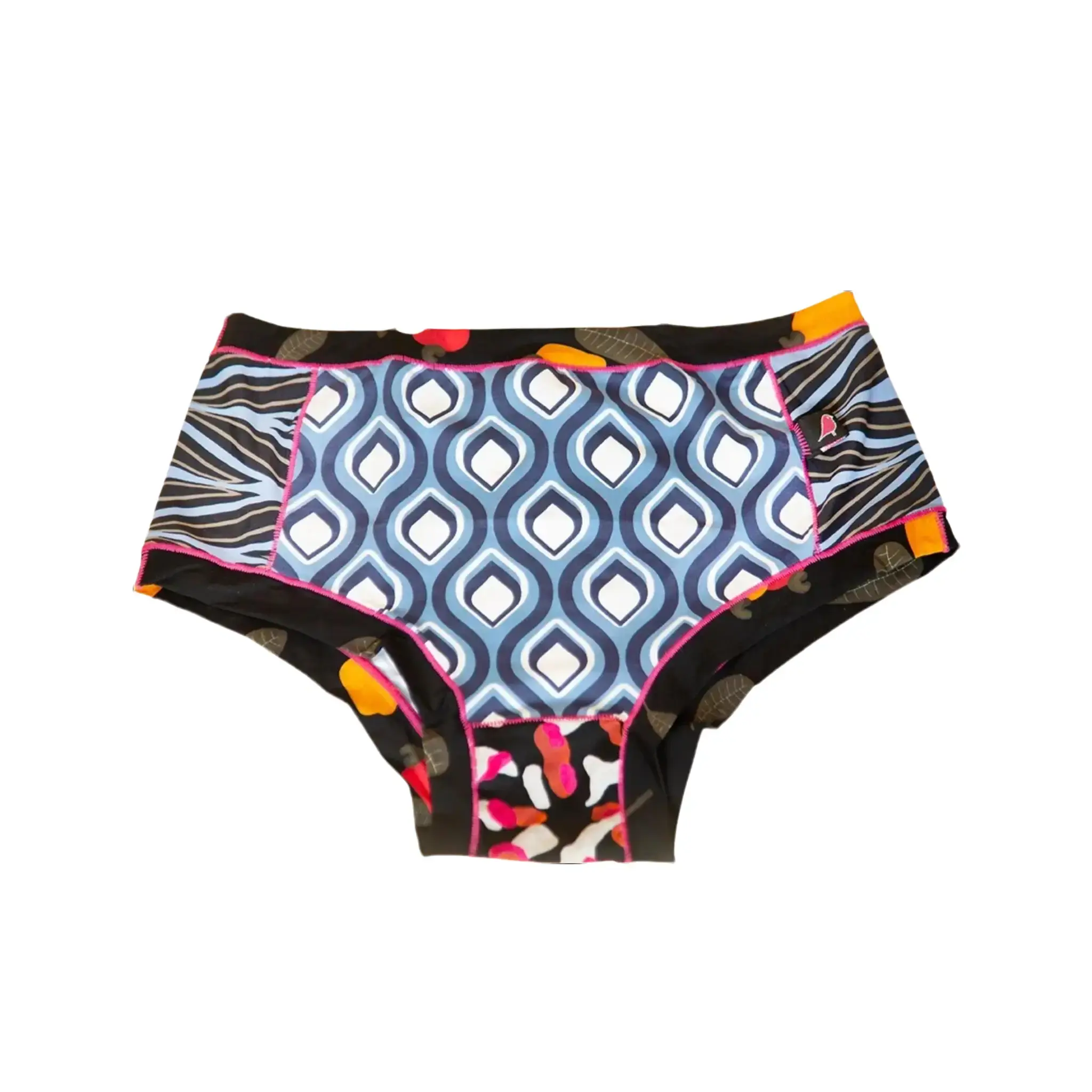 Bumtastic Hipster Panties for Women 3-Pack — Seamless Brazilian Cut, Smooth Nylon Spandex, Unique Prints