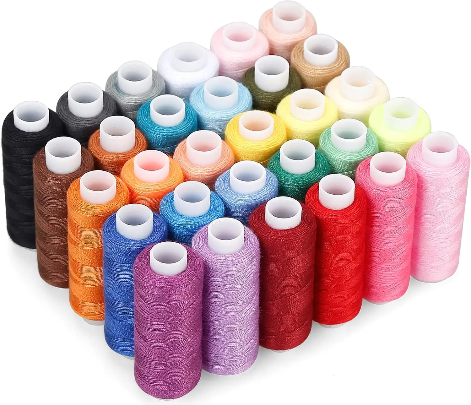 Threads Kits 30 Assorted Colors Polyester 250 Yards Per Spools for Hand Sewing & Embroidery High-Quality Durable Material Perfect for DIY Projects