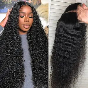 30 32 Inch Deep Wave Brazilian Human Hair 13x6 Transparent Lace Frontal Wigs Pre Plucked For Women 180% Density Curly Wig Bling Hair TikTokShopBlackFriday