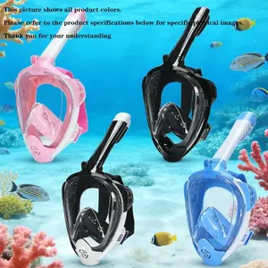 Full Face Snorkel Mask, Anti-Fog Silicone, Safe Breathing System, Dry Top Design, Adult Snorkeling Gear, Ideal for Scuba Diving & Swimming