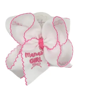 Mama’s Girl Embroidered Hair Bow