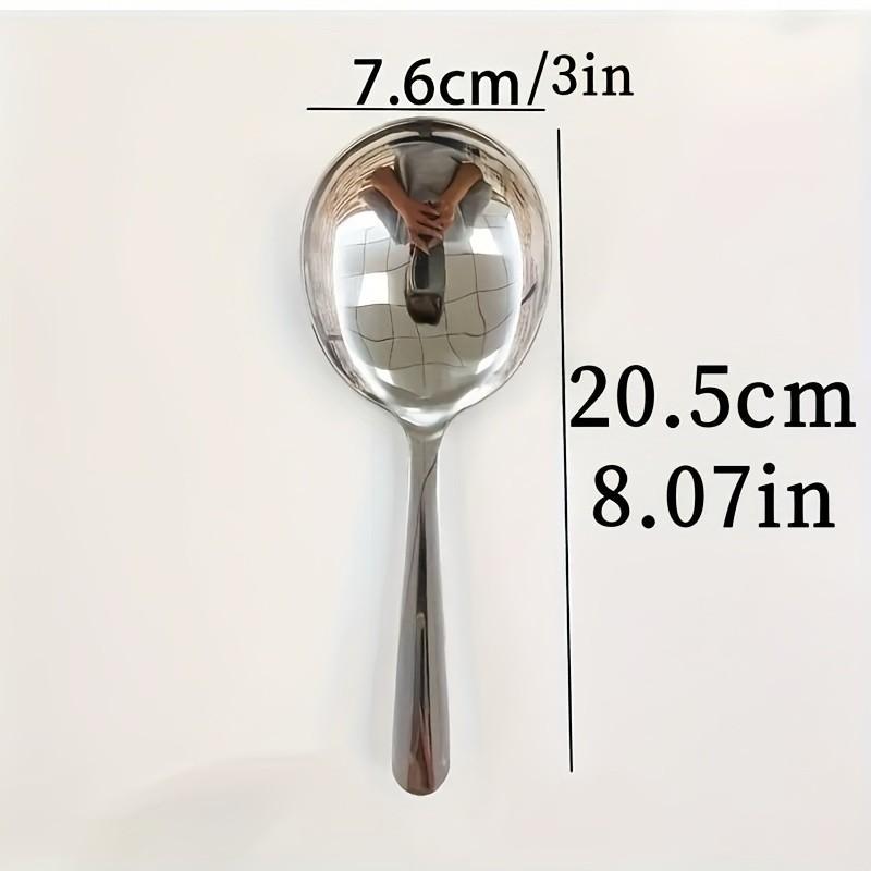 Skimmer & Ladle Set, Korean Style Serving Ladles, 1x Serving Ladle Spoon, 1 x Skimmer with hole, Stainler, Stainless Steel, 7Inch Length, Silver, Korean Mukbang, Ramen