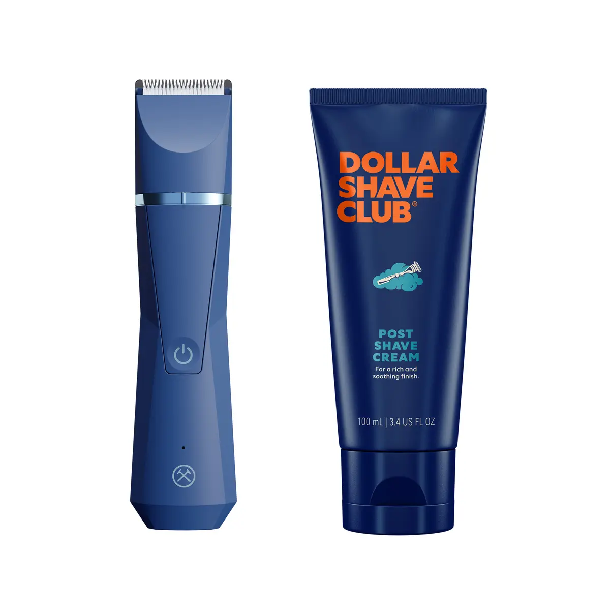 Dollar Shave Club Men's Body Grooming Bundle – For Your Body Trimmer + Post Shave Cream for Smooth Skin After Every Trim