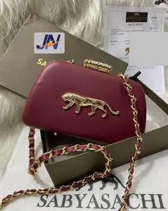 Sabyasachi Plain Clutch with Dust Bag, Beautiful Strap, Elegant Design, Ideal for Everyday Use