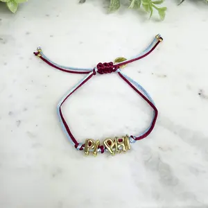 Pi Beta Phi Gold Letter Cinch Tie Bracelet – Pi Phi Sorority Bracelet
