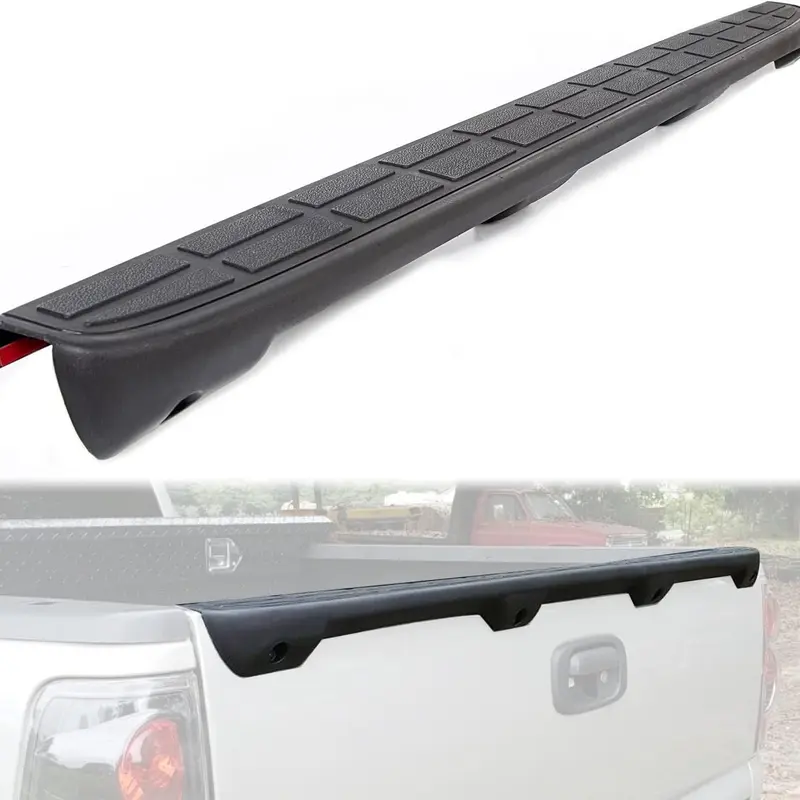 Tailgate Spoiler Cap Cover Compatible with 1999-2007 Chevy Silverado GMC Sierra Replacement for 15932249 GM1909101 Molding Top Protector Textured Black