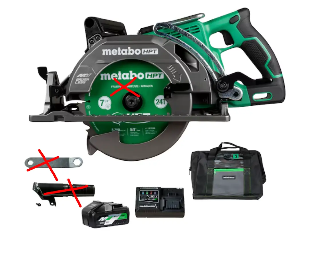 Metabo HPT Multi-Volt 36-volt 4 -Amp 7-1/4-in Brushless Hybrid Capable Cordless Circular saw (Battery Included and Charger Included) (Used) (no box)
