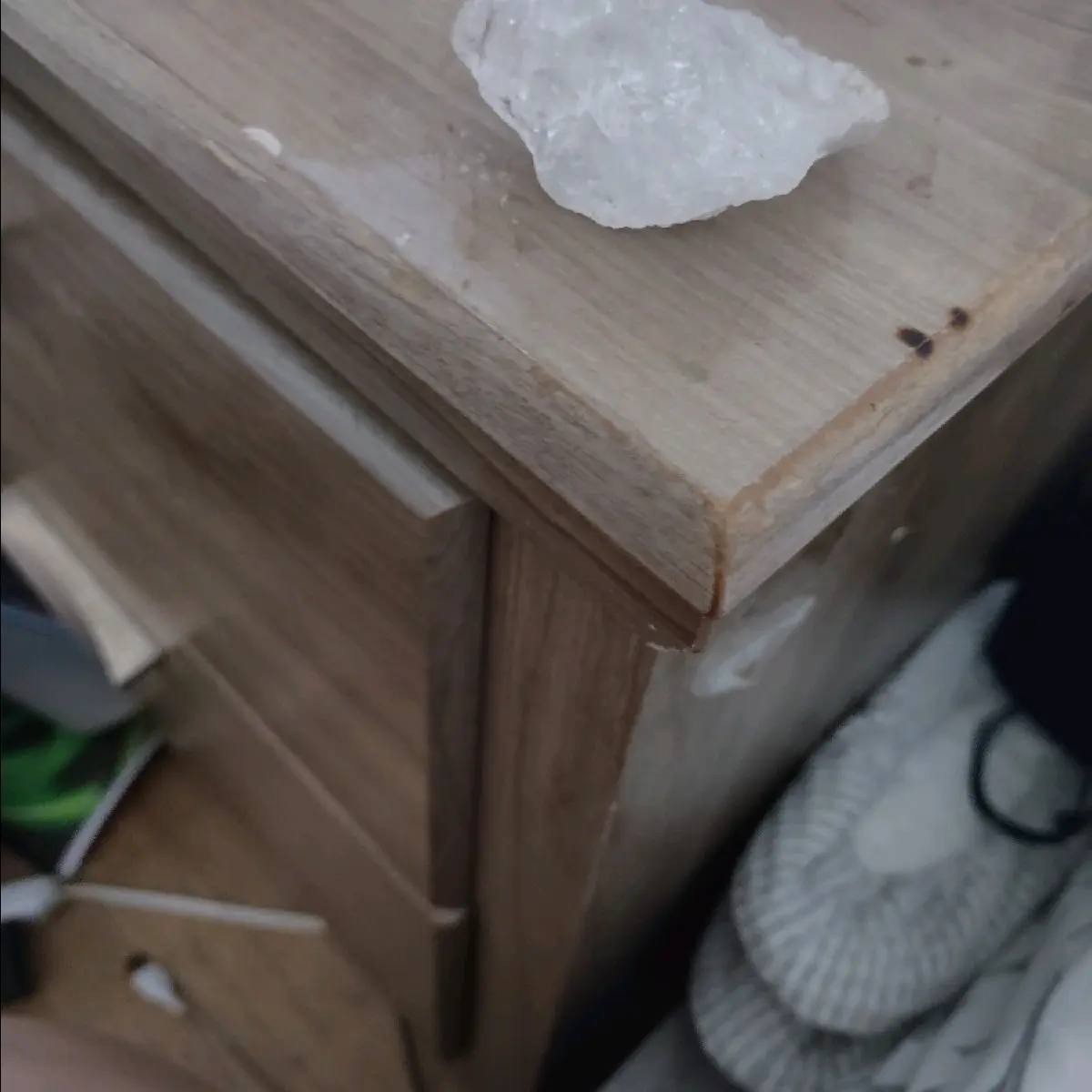 Clear quartz crystal.