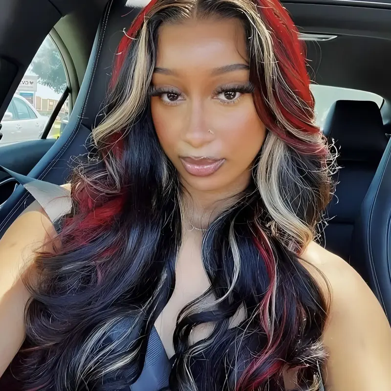 28-Inch Lace Front Wigs for Women, Fluffy without Bangs, Glueless Frontal Wigs for Parties and Daily Use, No Glue Wig