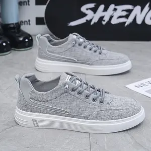 (New)2026 New Spring Men'S Breathable Linen Shoes|  All-Match Canvas Shoes Thin Casual Sneakers with Rubber Sole and Fabric Inner Material
