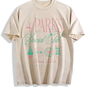 Retro 4 Park Social Club Orlando Florida Tee – Theme Park Vacation Graphic TShirt, Magic Kingdom Inspired Tee, Orlando Travel T-Shirt, Vacation Gift Tee