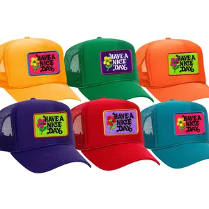 HAVE A NICE DAY - Embroidered Patch Trucker Hat (Multiple Colors)