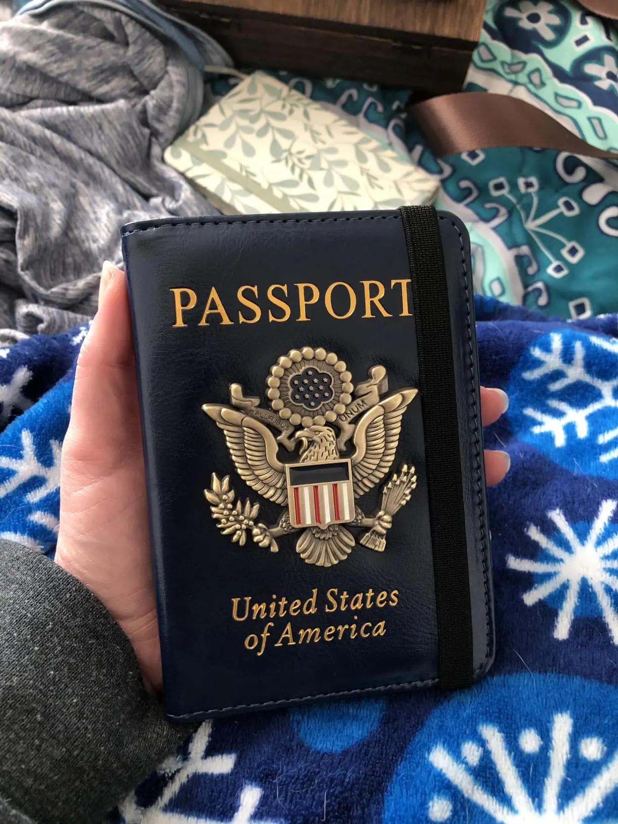 Passport Holder for Men Women RFID Blocking US Passport Cover Case, Waterproof Leather Passport Book Protector with Vaccine Card Slot Travel Document Organizer