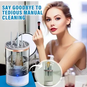 Automatic Brush Cleaner Electric Makeup Brush Cleaning Machine Fast Clean Dryer Radiant Flawless Cosmetic Cleansing Clear Beauty