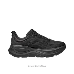 Black Breathable Mesh Low-Top Running Shoes with Ultra-Thick Cushioned Midsole and Rubber Outsole