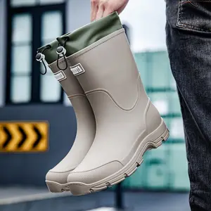Unisex Couples Mid-Calf Waterproof Rain Boots for Matching Outfits | Non-Slip Lightweight Rubber, Quick-Dry Breathable Lining, Wear-Resistant Sole for Work, Fishing, Hiking & City Commute