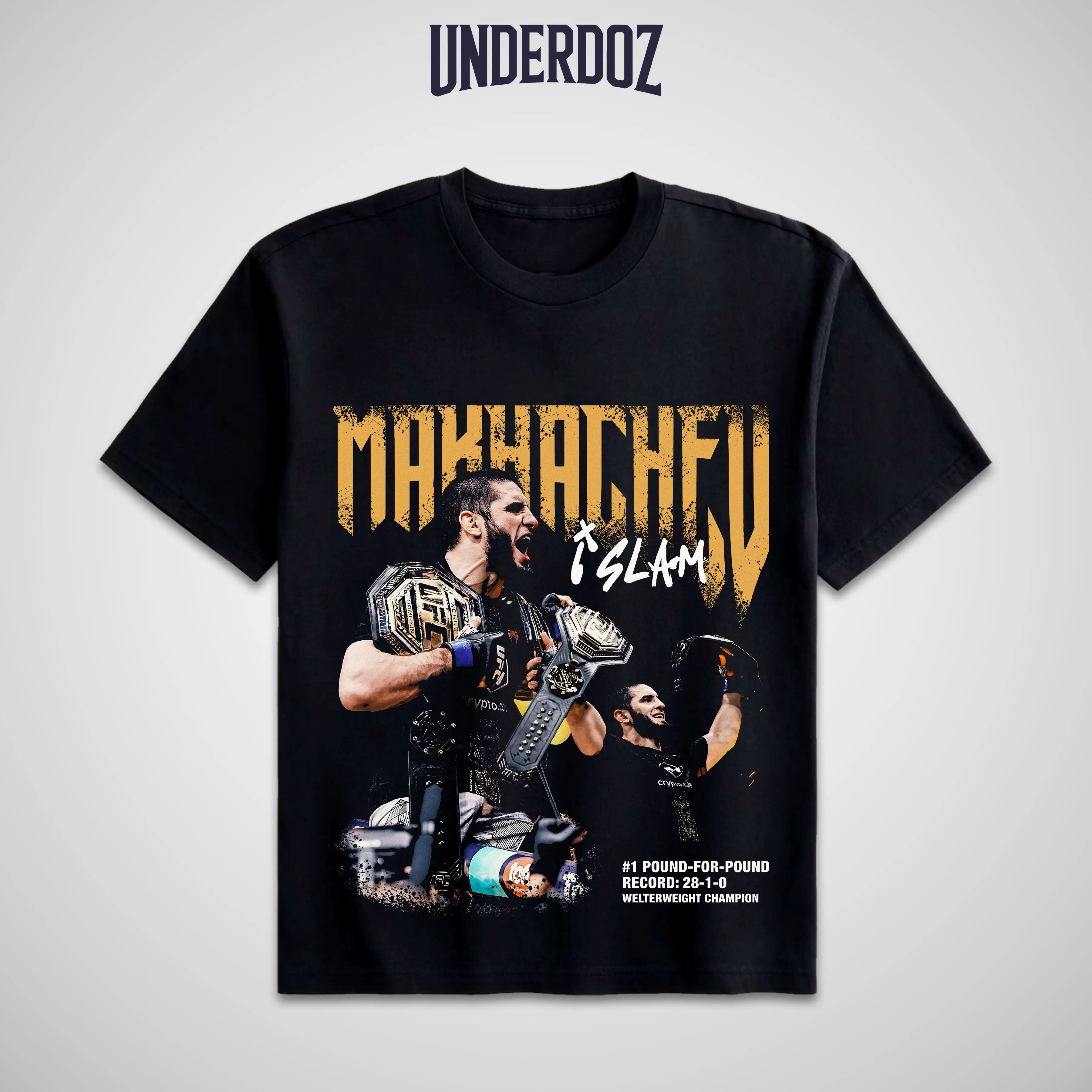 UnderDoz Islam Makhachev #1 P4P T-Shirt, Islam Makhachev Dagestan UFC Graphic Tee, UFC MMA Shirt, Gift for Fighters, Sports Apparel Cotton Tee, UFC Merch, Vintage Casual Style Gift