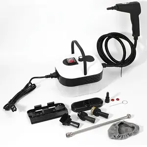 1400ml Handheld Steam Cleaner, 2500W High Pressure Steamer with 78.78in Hose & 5 Attachments, Portable Multi-Surface Cleaning Machine for Car Kitchen Bathroom, Chemical-Free Deep Clean Grout Tile Floor