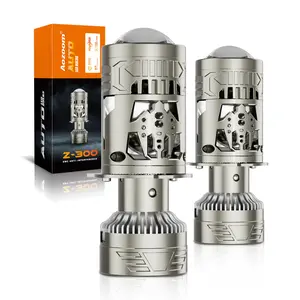 AOZOOM Z-300 H4/9003/HB2 LED Mini-Lens Headlight Bulbs, 140W 14000LM, 6000K Cool White, 700% Brighter Plug-and-Play Replacement, IP67 Waterproof,Pack of 2