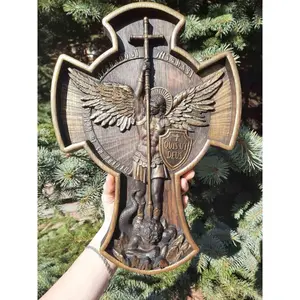 Archangel Michael Resin Statue - Perssia ArchangelGuard™, Premium Religious Home Decor for Spiritual Spaces