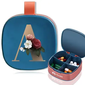 Portable Mini Medicine Pill Box, Dustproof & Waterproof, 4 Compartments, Easy to Clean, Safe Closure, Ideal for Travel, Design