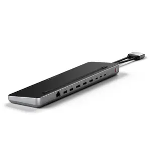 Satechi Dual Dock Stand with NVMe SSD Enclosure - 10-in-1 Docking Station, Dual 4K HDMI, DisplayPort, 75W USB-C PD, Ethernet