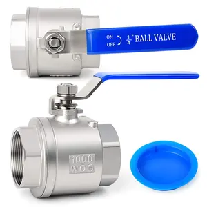 TAISHER FNPT Heavy Duty Full Porat Ball Valve 304 Stainless Steel with Blue Handles