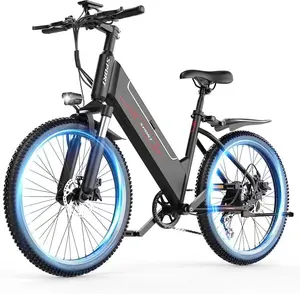 Pikabike F26 Pro 1500w Off-Road Electric Bike 30-70 Mile Range,48V 10Ah Removable Battery, 26" All-Terrain Tires, Front Fork Shock Absorption, Smart Color Screen, Dual Disc Brakes Adult Mountain Bike