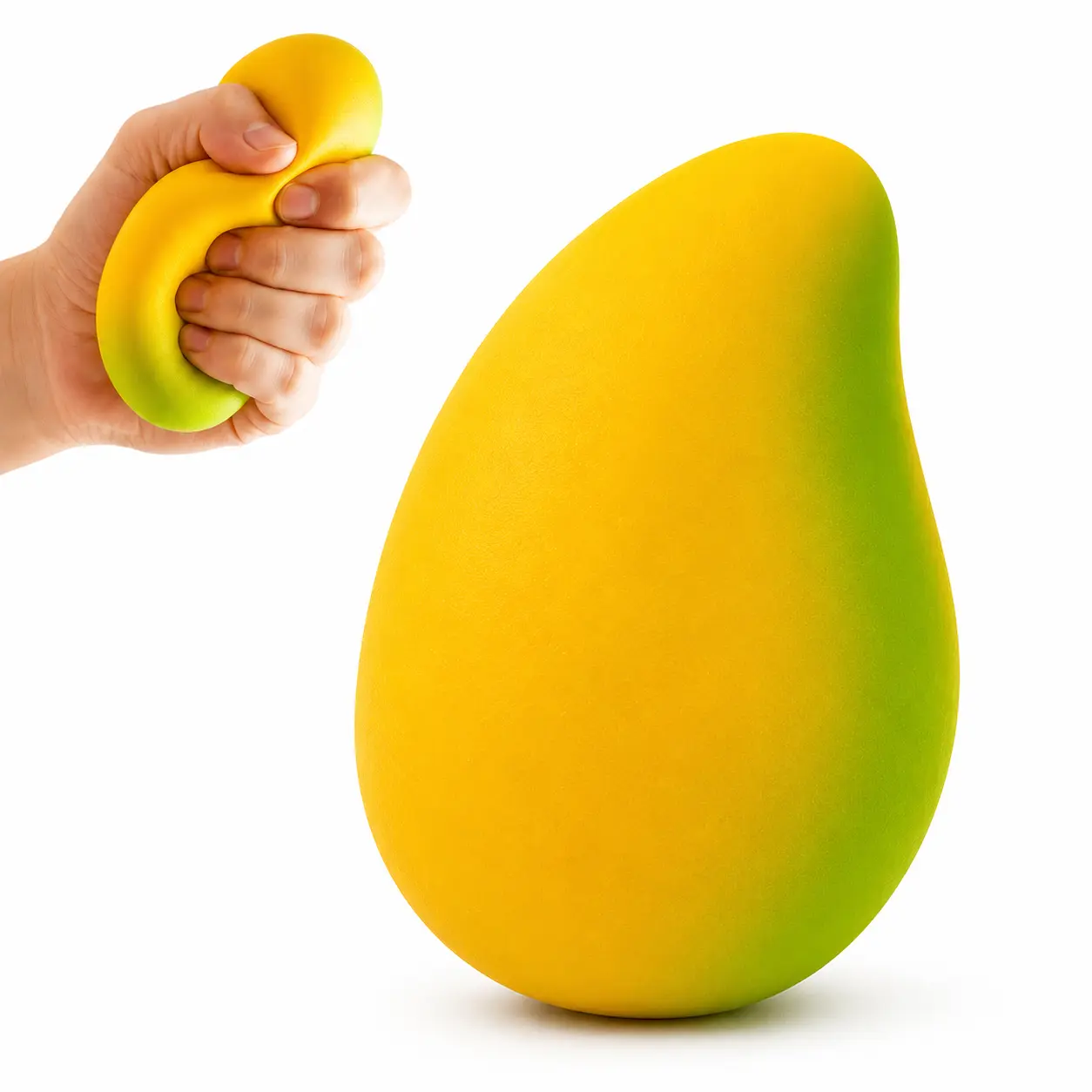 Gold Mango Squishy, Fast Rising Stress Relief Simulation Fruit, Anxiety Sensory Stress Squishy Hand Toys, Soft Squishy Stress Balls, Classroom Prizes, Calming Adults Fidget Toys