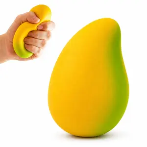 Gold Mango Squishy, Fast Rising Stress Relief Simulation Fruit, Anxiety Sensory Stress Squishy Hand Toys, Soft Squishy Stress Balls, Classroom Prizes, Calming Adults Fidget Toys