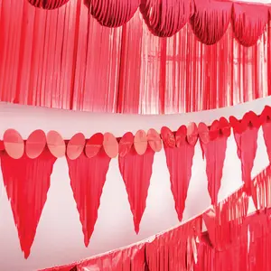 Class 101 - Red Metallic Fringe Banner Kit for Parties